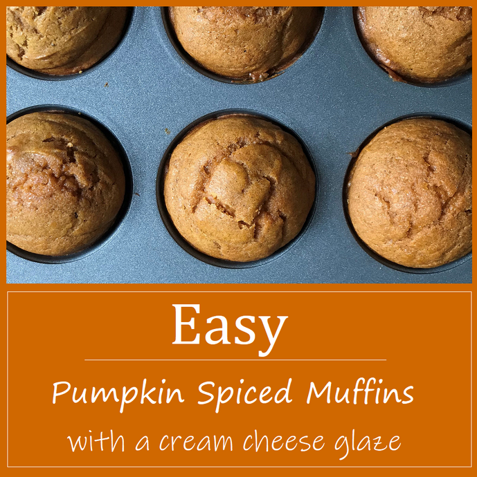 Easy Pumpkin Spiced Muffins with a Cream Cheese Glaze