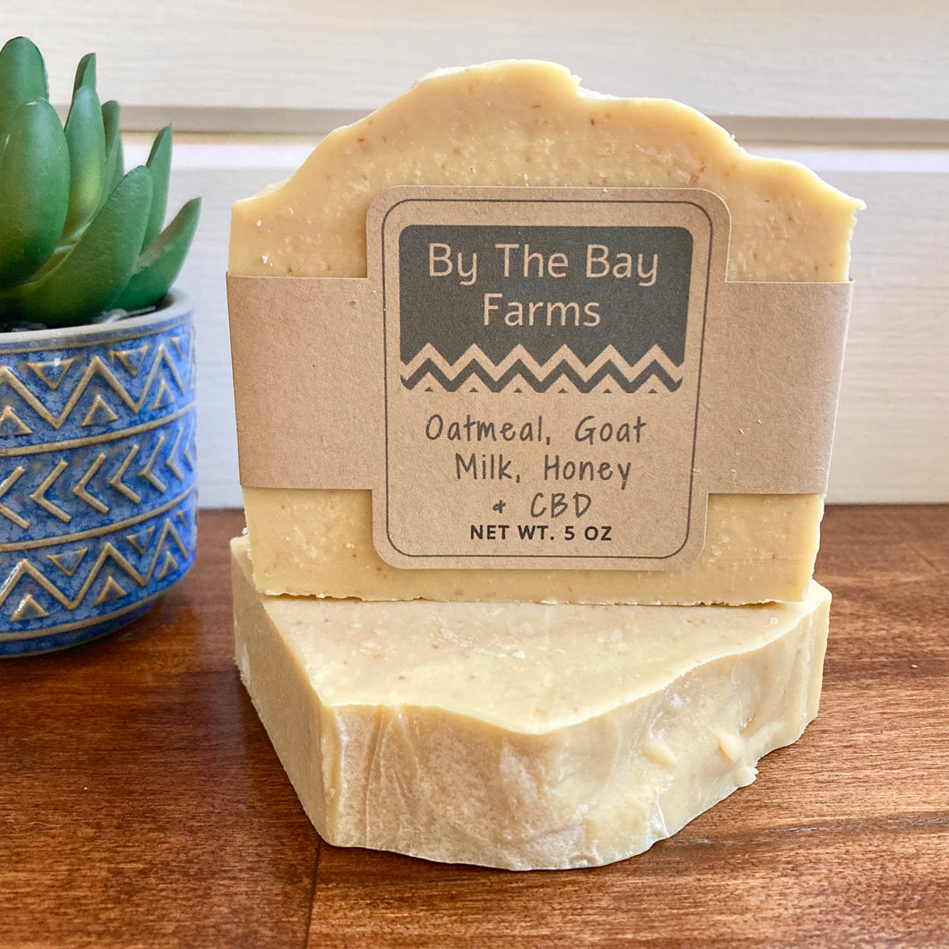Honey & Oatmeal CBD Goat Milk Soap - By The Bay Farms